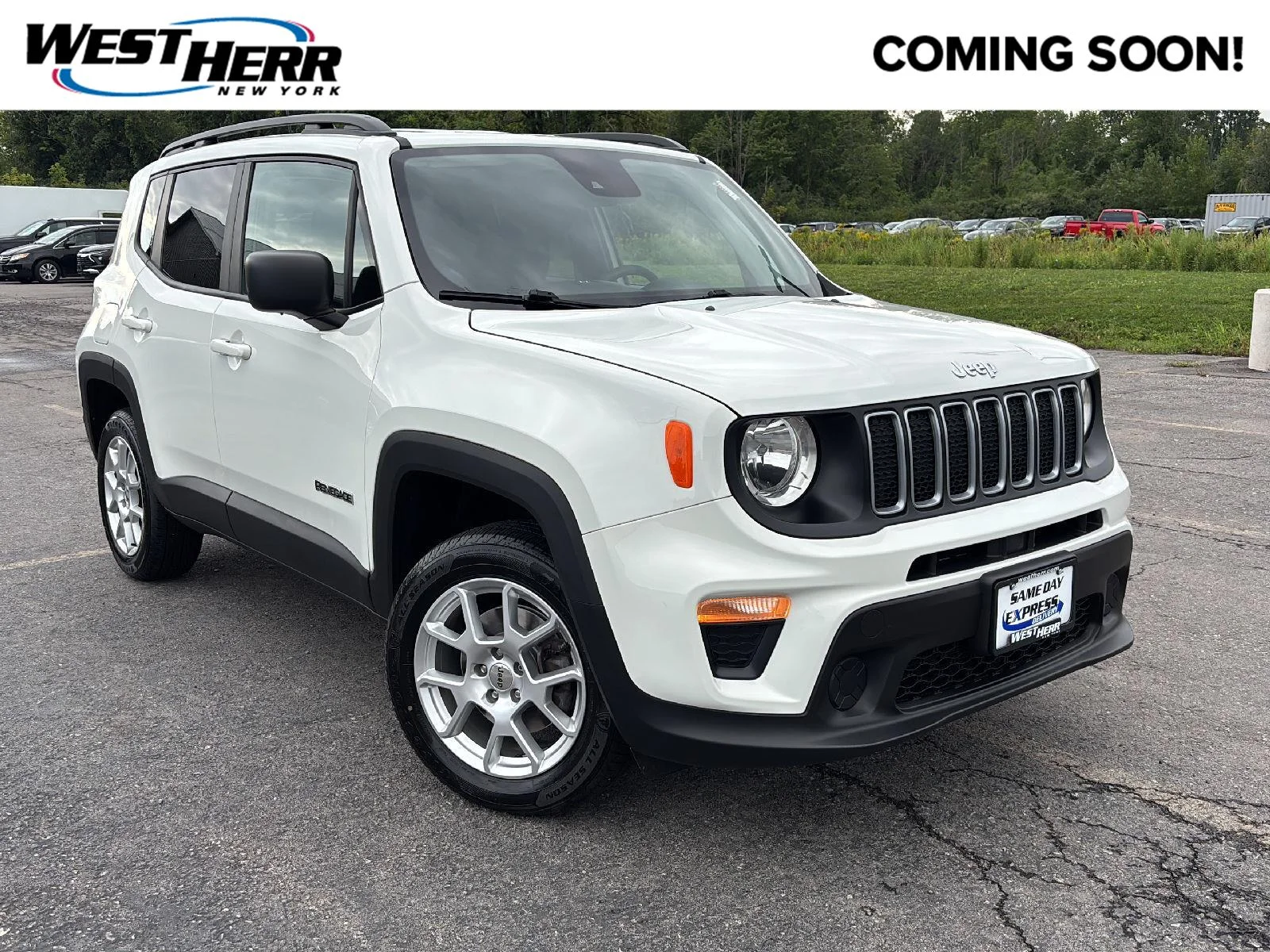 Used 2022 Alpine White Clearcoat Jeep Sport image 1