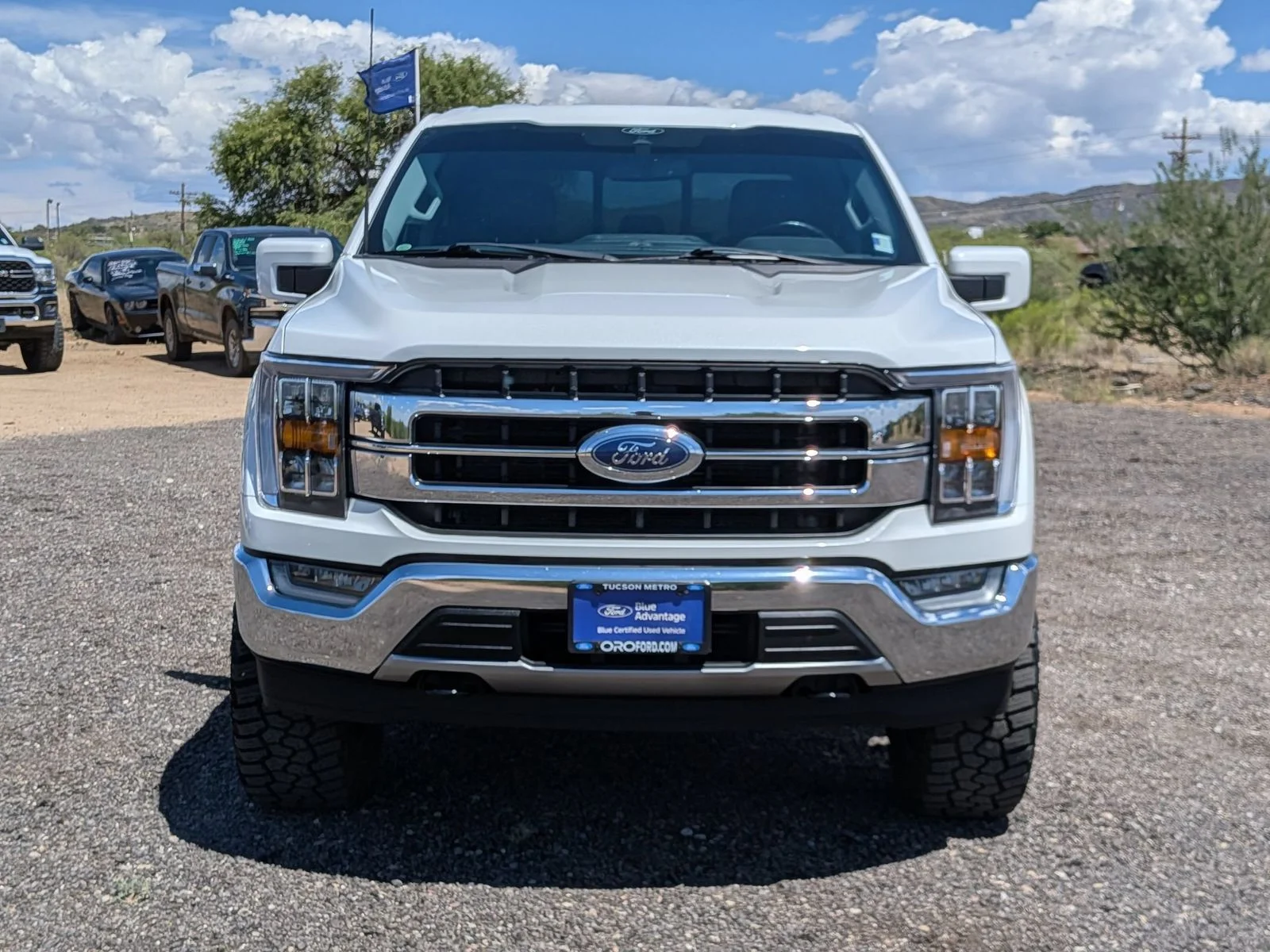 Certified Used 2022 White Metallic Ford Lariat image 2