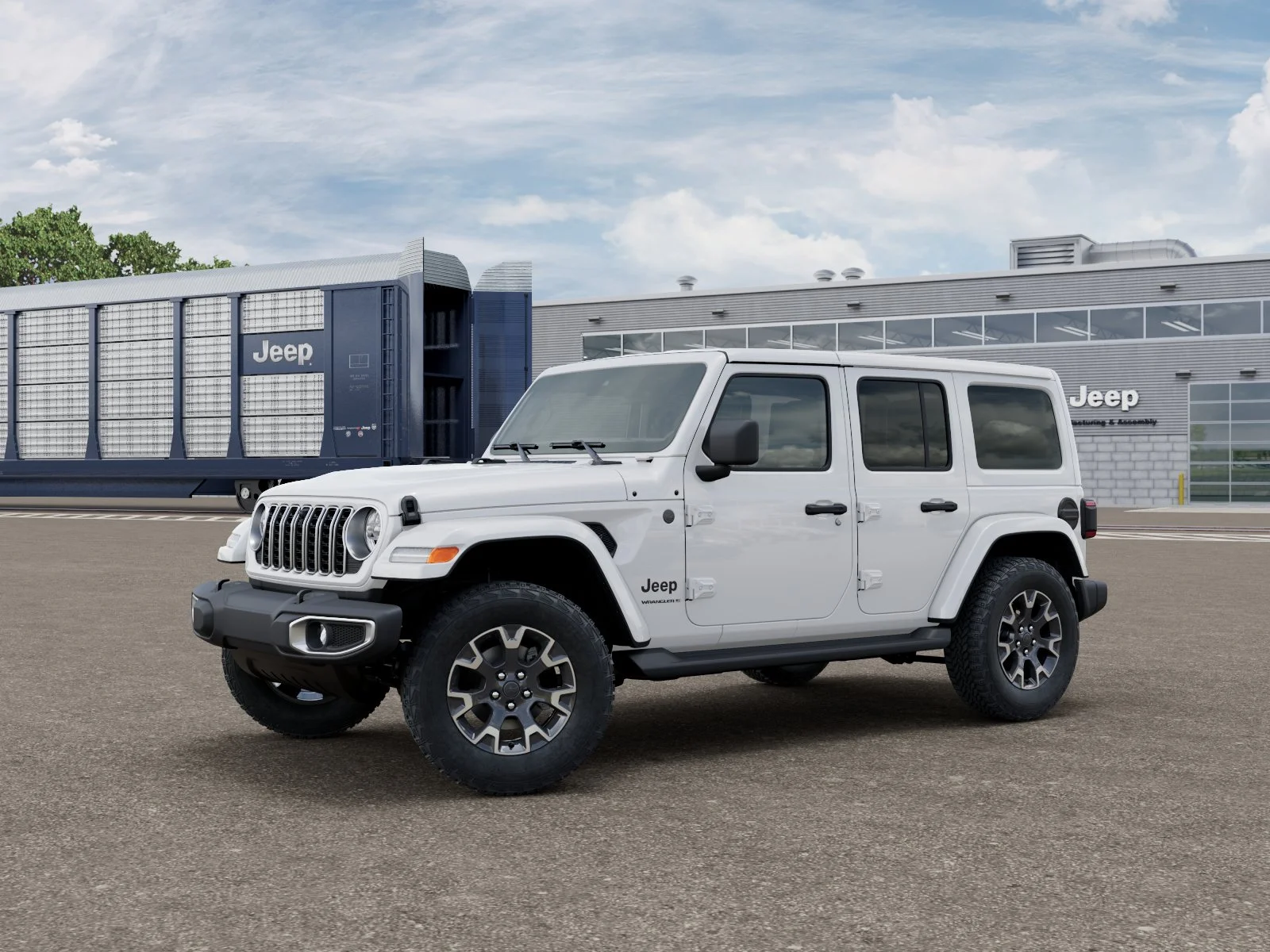 New 2026 Bright White Clear-Coat Exterior Paint Jeep Sahara image 1