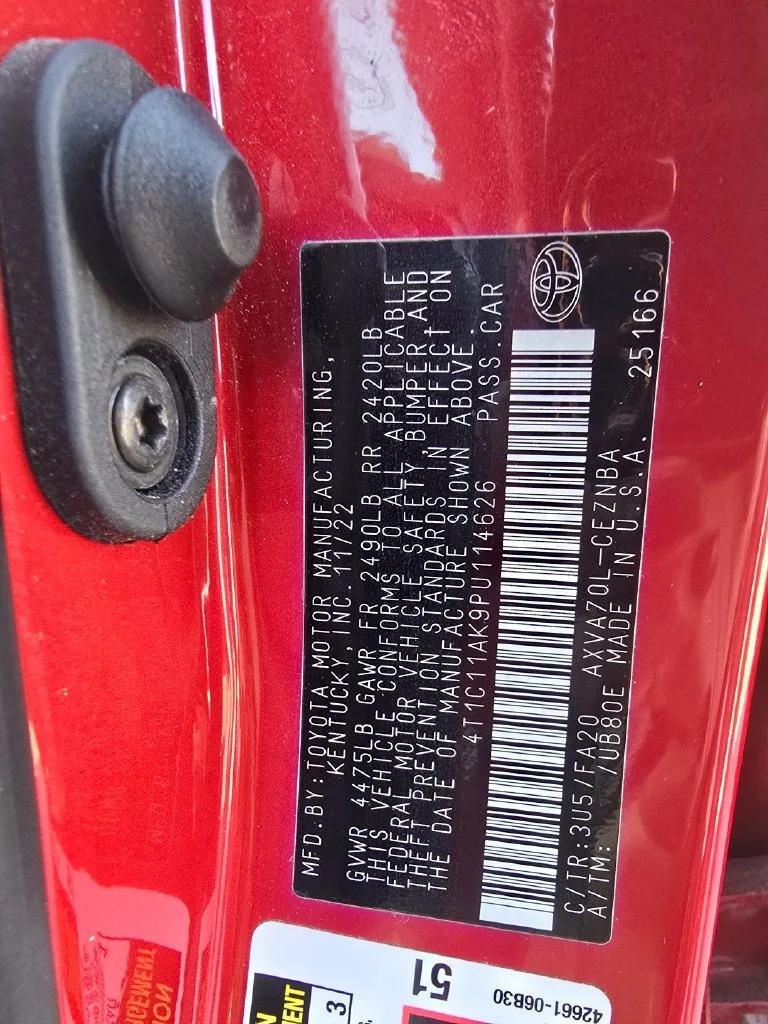 Used 2023 Red Toyota LE image 6