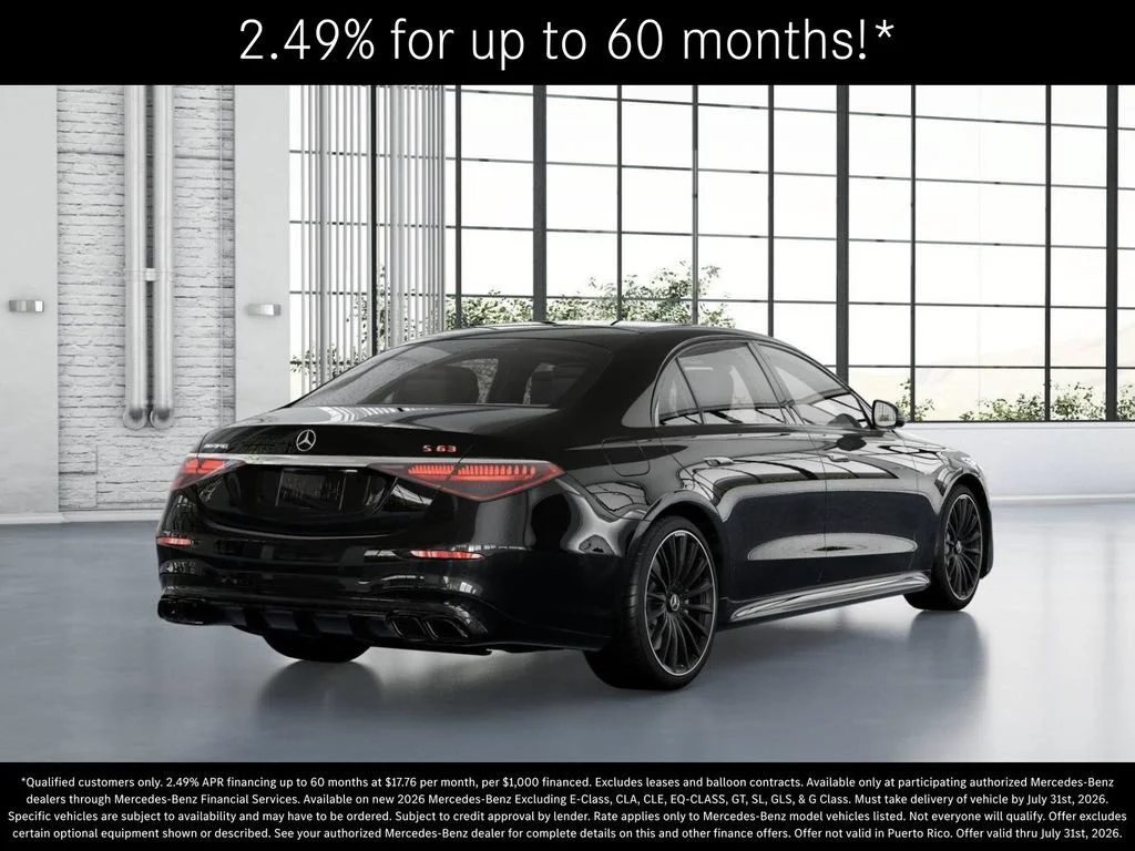 New 2026 Obsidian Black Metallic Mercedes-Benz AMG® S 63 E 4MATIC Sedan image 64