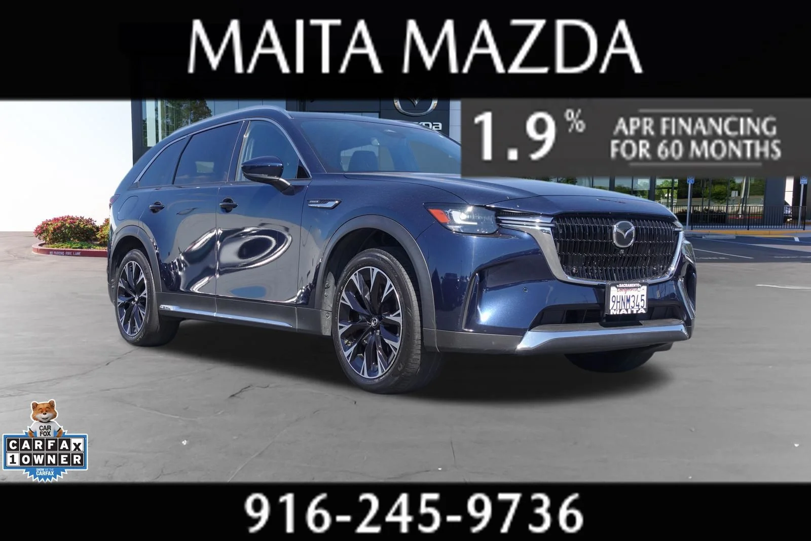 Certified Used 2024 Deep Crystal Blue Mica Mazda Premium Plus image 1