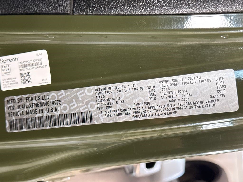 Used 2021 Sarge Green Clearcoat Jeep Unlimited Rubicon image 27