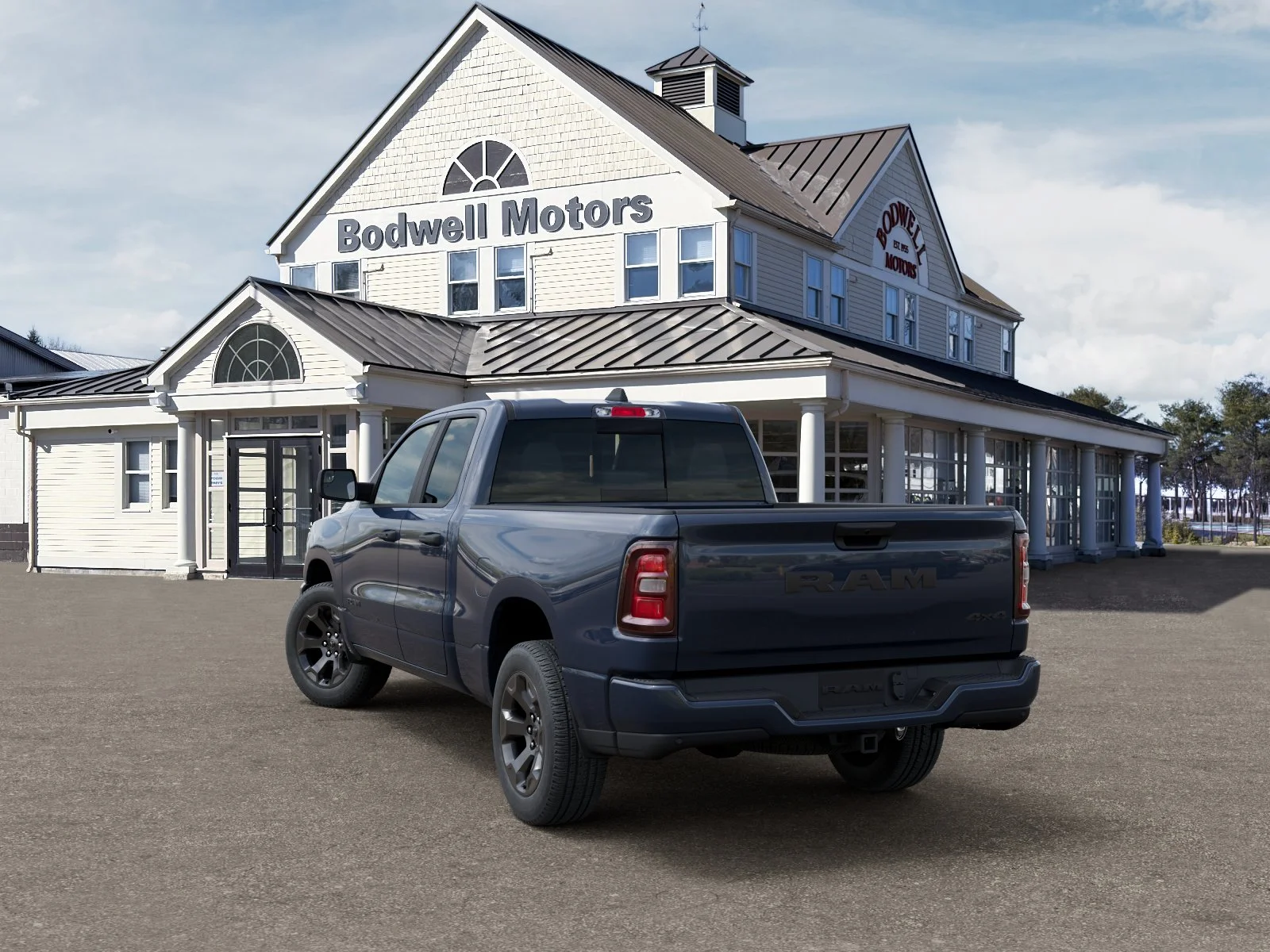 New 2026 Forged Blue Metallic Exterior Paint RAM Express Crew Cab 4x4 6