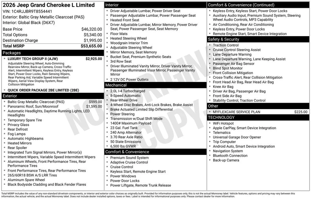 New 2026 Baltic Gray Metallic Clear-Coat Exterior Paint Jeep Limited image 7