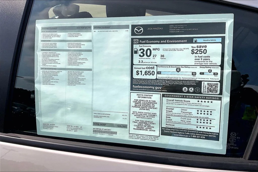 New 2026 Silver Mazda 2.5 S Select Sport image 13