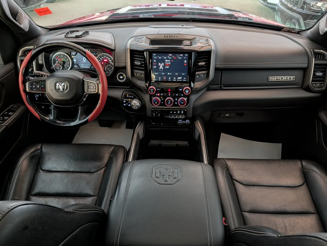 Used 2019 Red RAM Sport - Leather - Level II - Dual Pane Sunroof - Sport Hood - 8.4 Touchscreen image 26