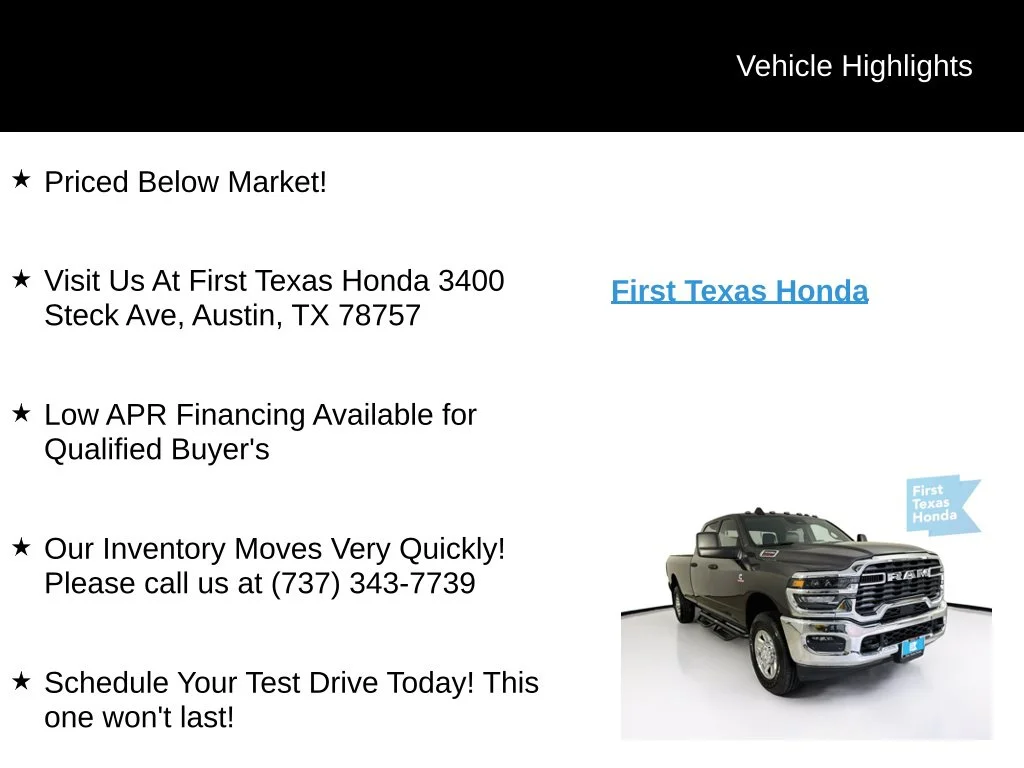 Used 2025 Granite Crystal Metallic Clearcoat Ram Tradesman image 10