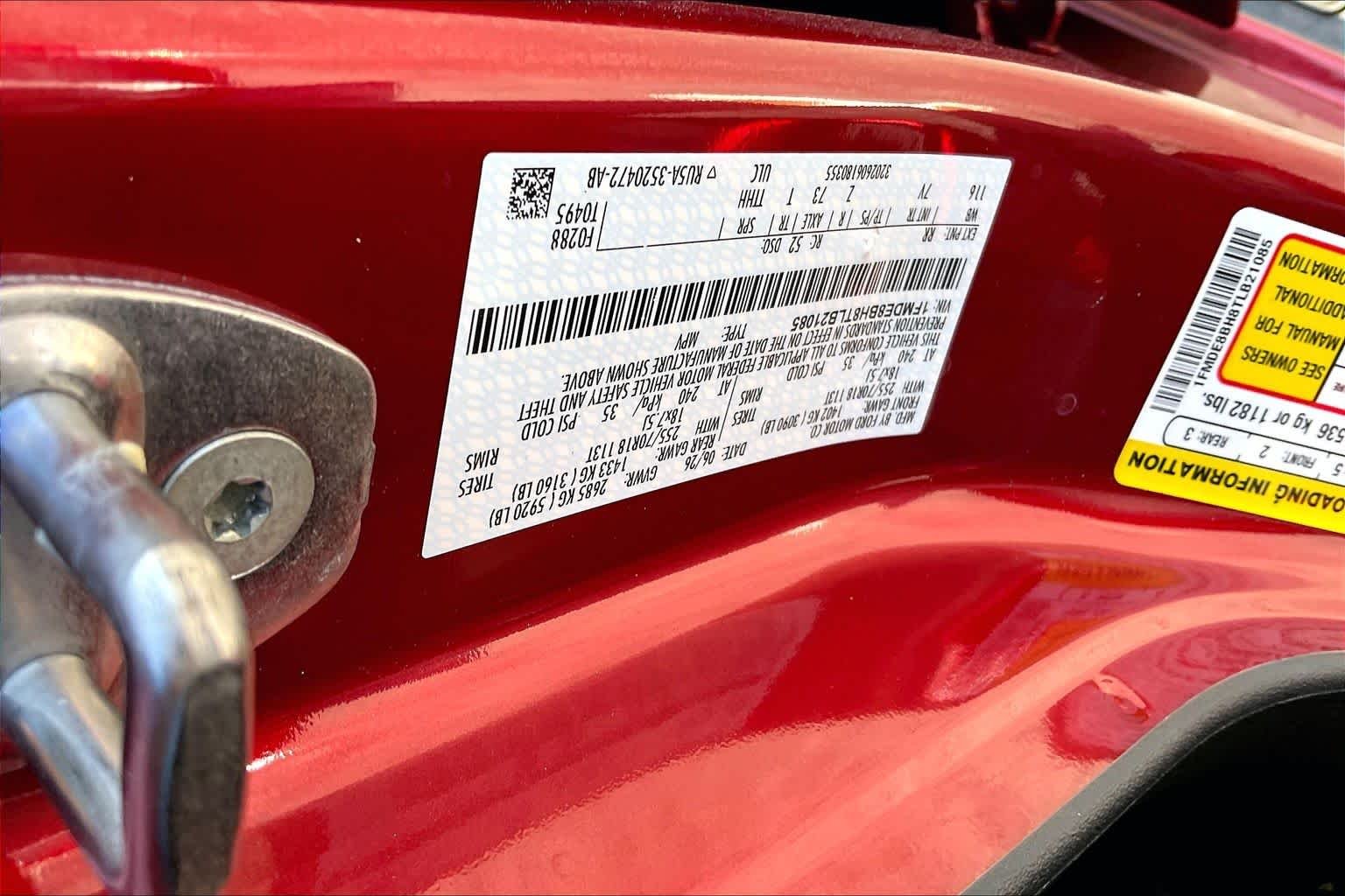 New 2026 Ruby Red Metallic Tinted Clearcoat Ford Outer Banks image 18