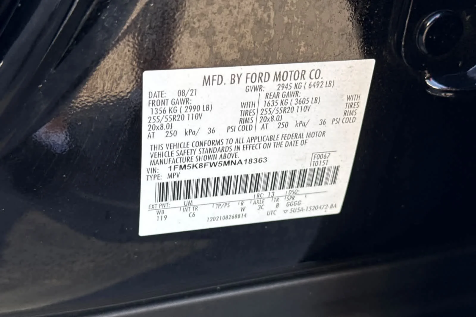 Certified Used 2021 Agate Black Metallic Ford Limited image 30