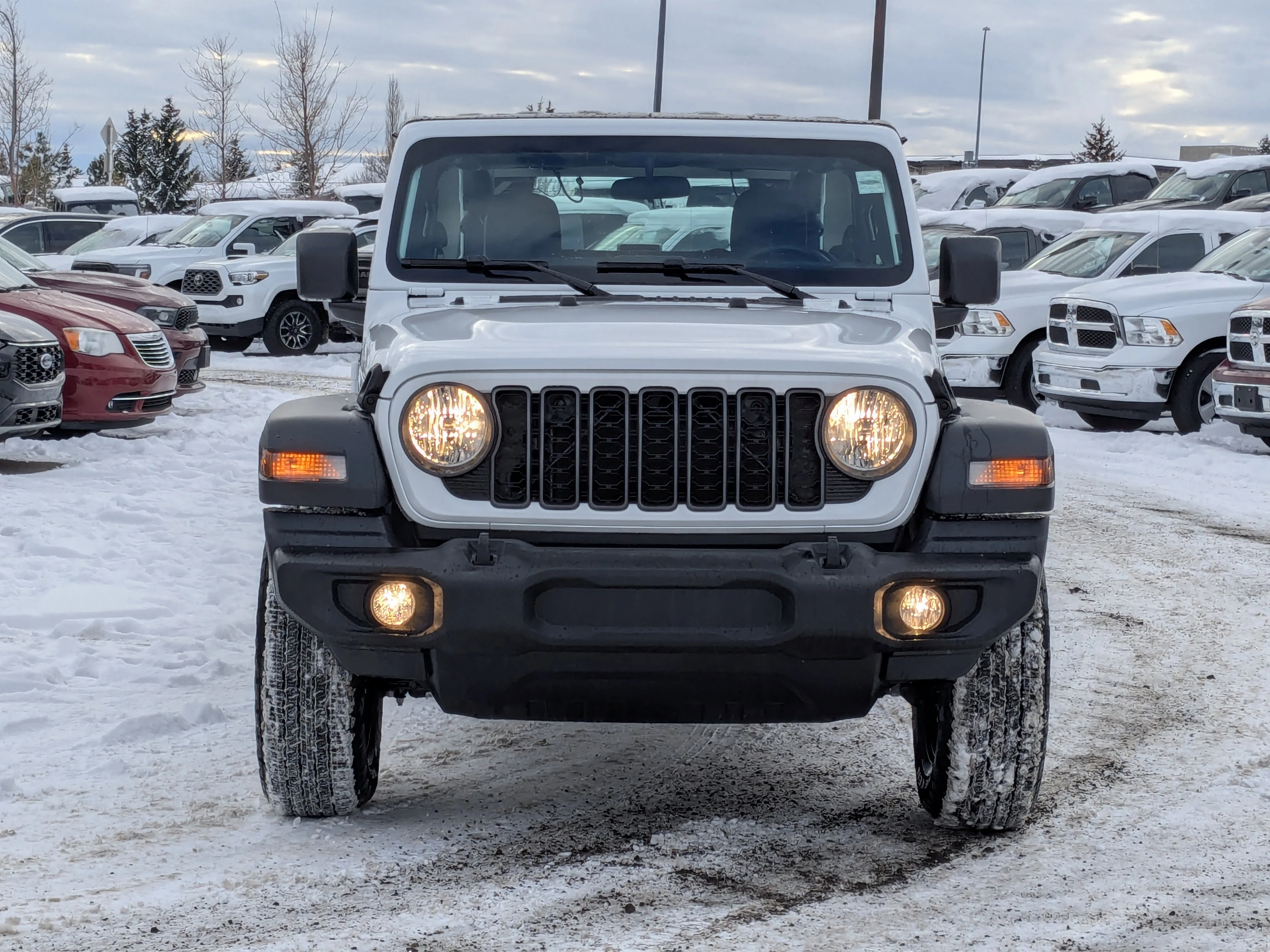 New 2026 White Jeep Sport - - Black Freedom Top - Customer Preferred Pkg 22B - 8-Speed Auto & More image 3