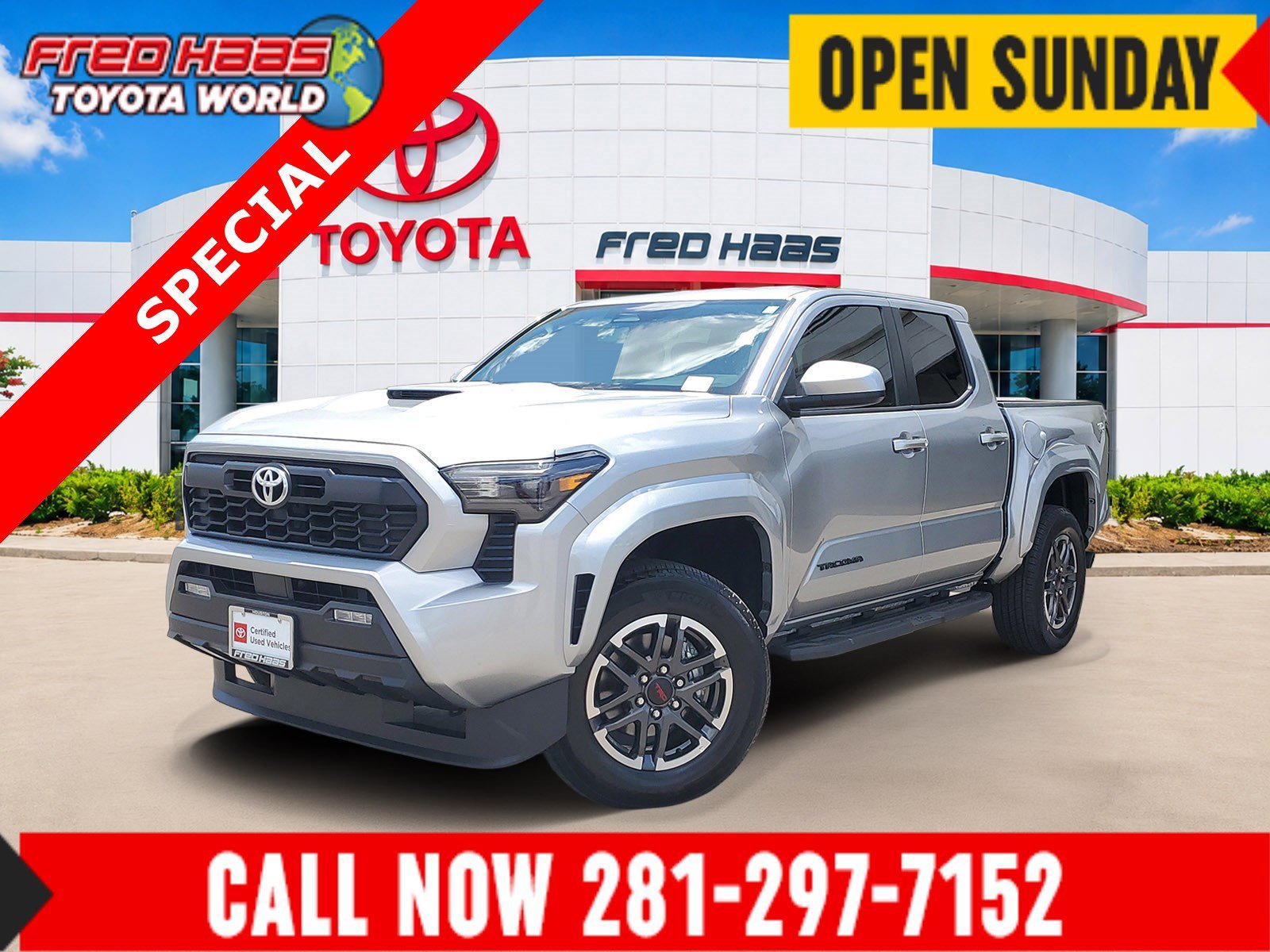 Certified Used 2025 Silver Toyota TRD Sport image 1