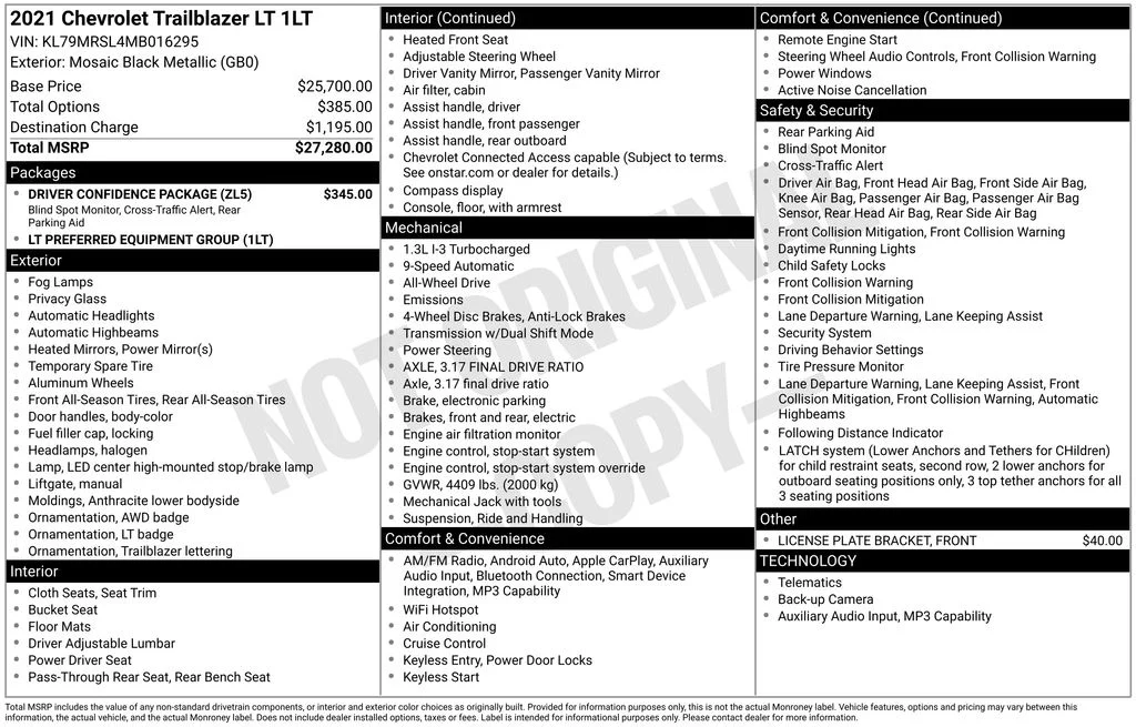 Used 2021 Black Chevrolet LT image 30