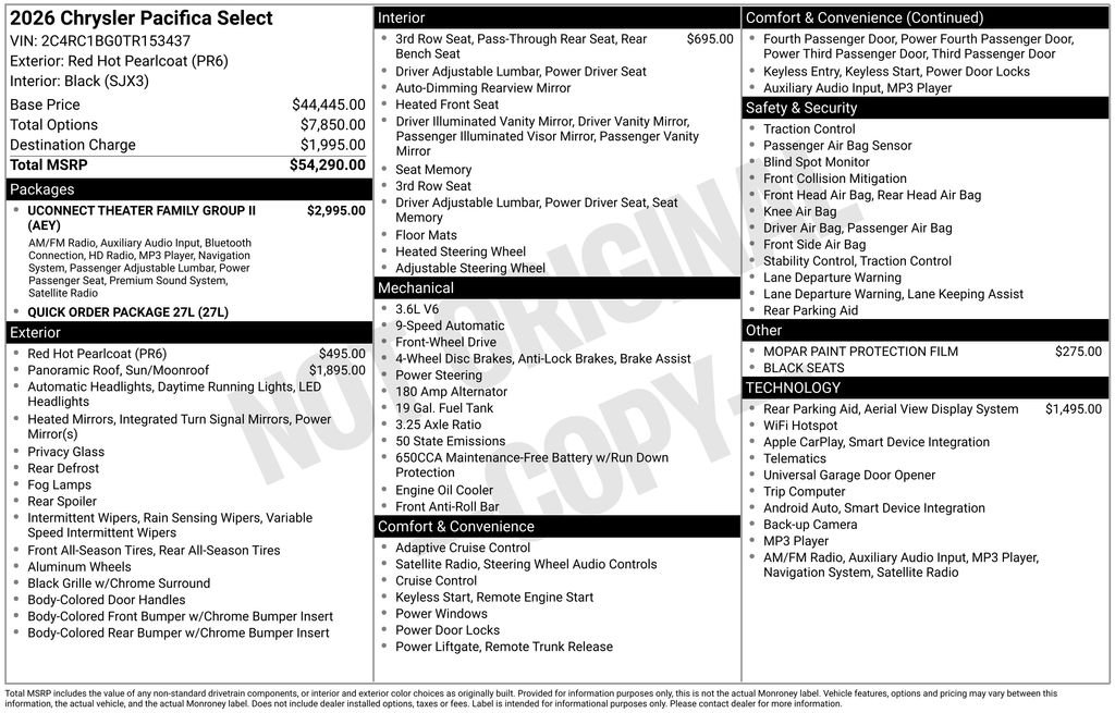 2026 Chrysler Pacifica Select - Photo 24