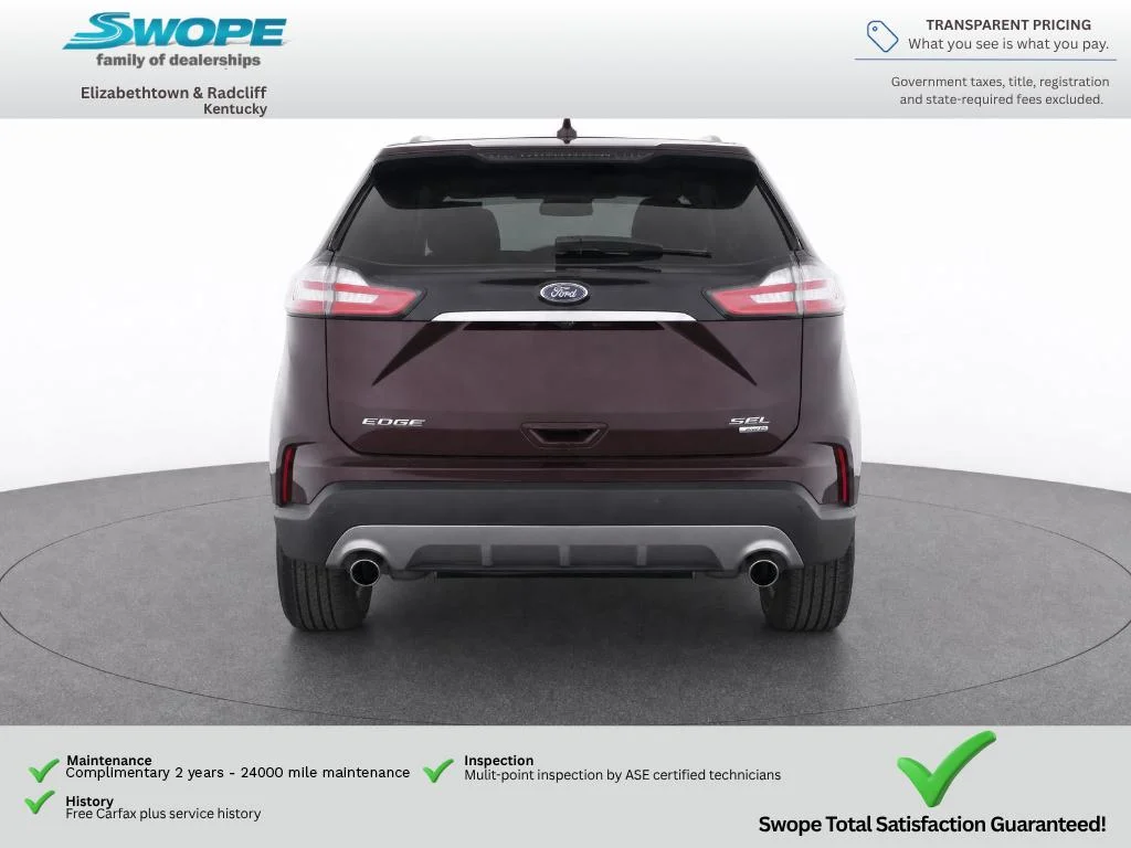 Used 2020 Burgundy Velvet Metallic Tinted Clearcoat Ford SEL image 7