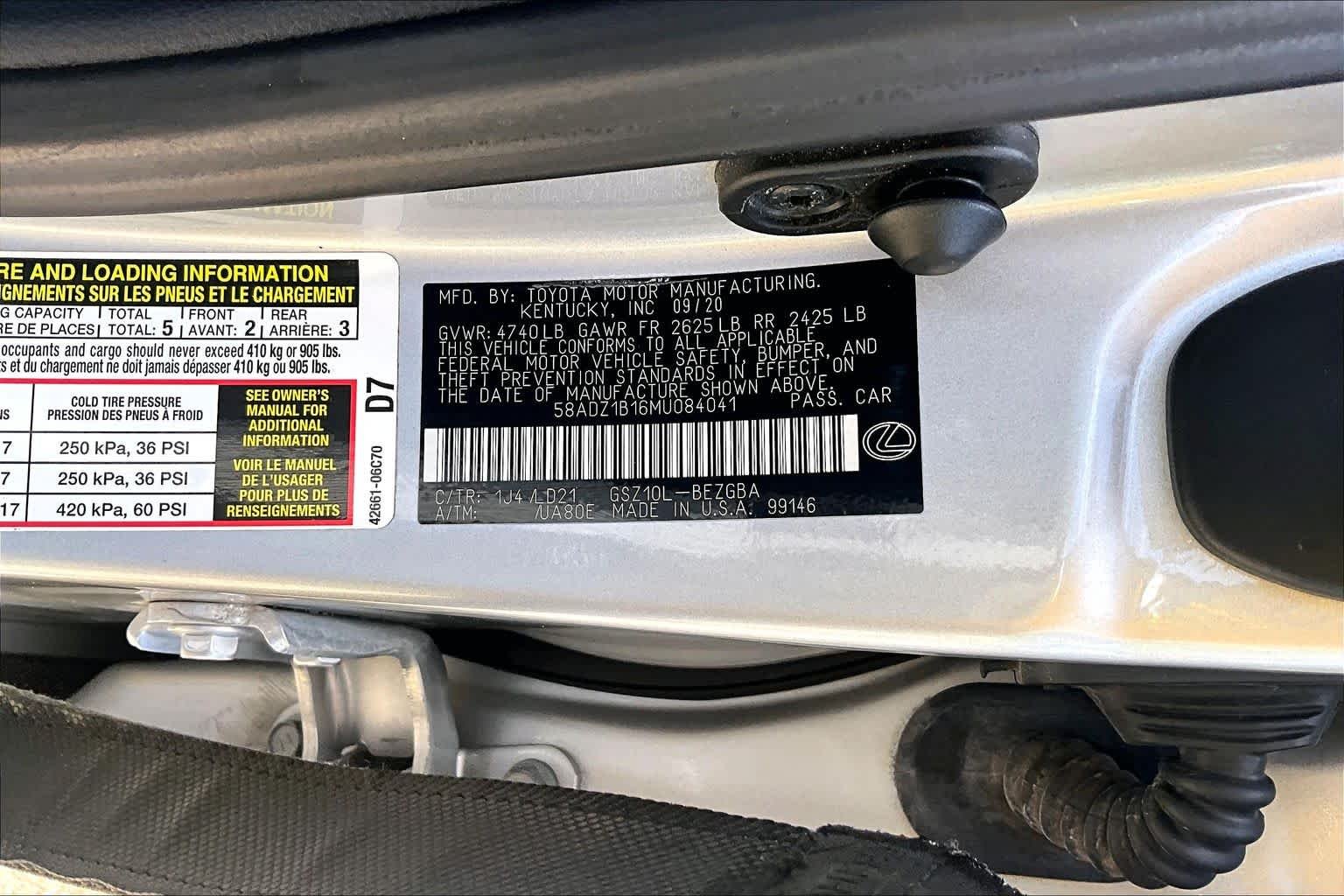 Used 2021 Silver Lining Metallic Lexus  image 35