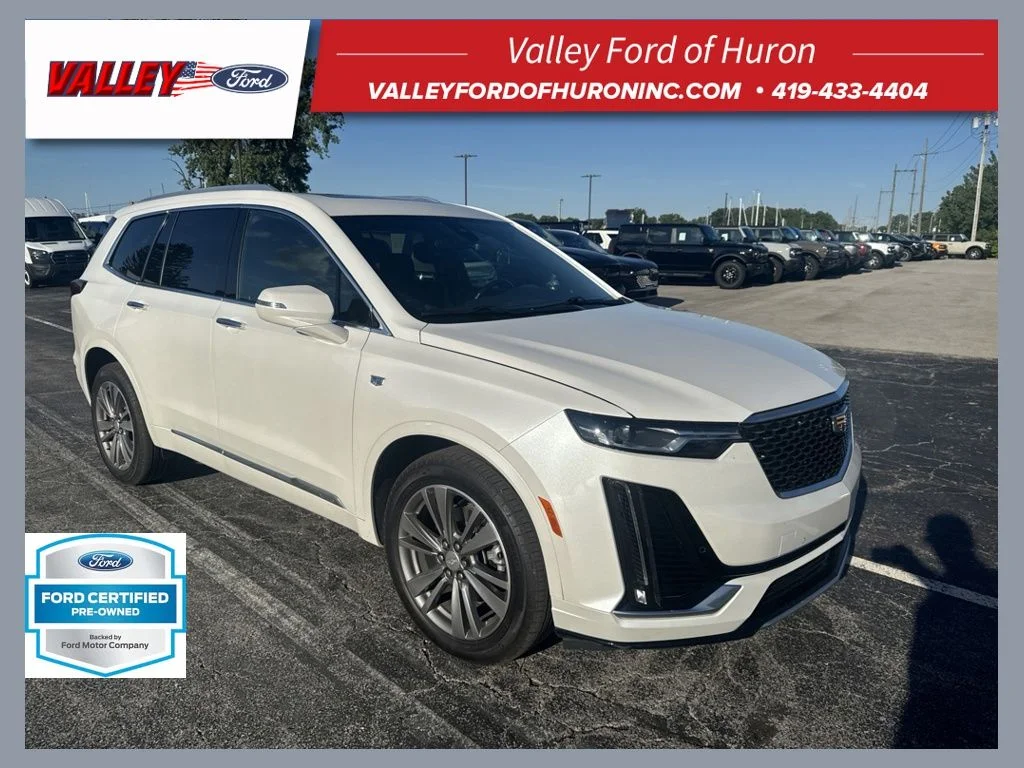 Used 2021 Crystal White Tri-Coat Cadillac Premium Luxury image 1