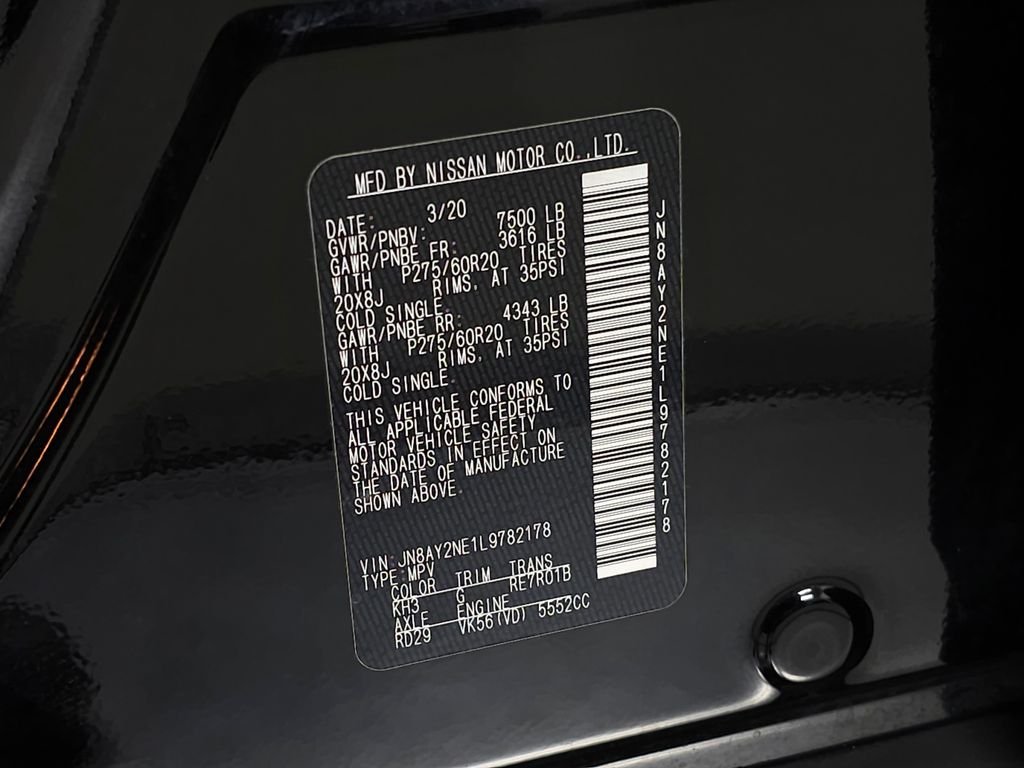 Used 2020 Super Black Nissan Platinum image 38