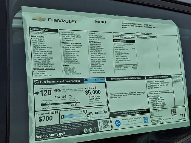 New 2027 Sterling Grey Metallic Chevrolet LT image 11