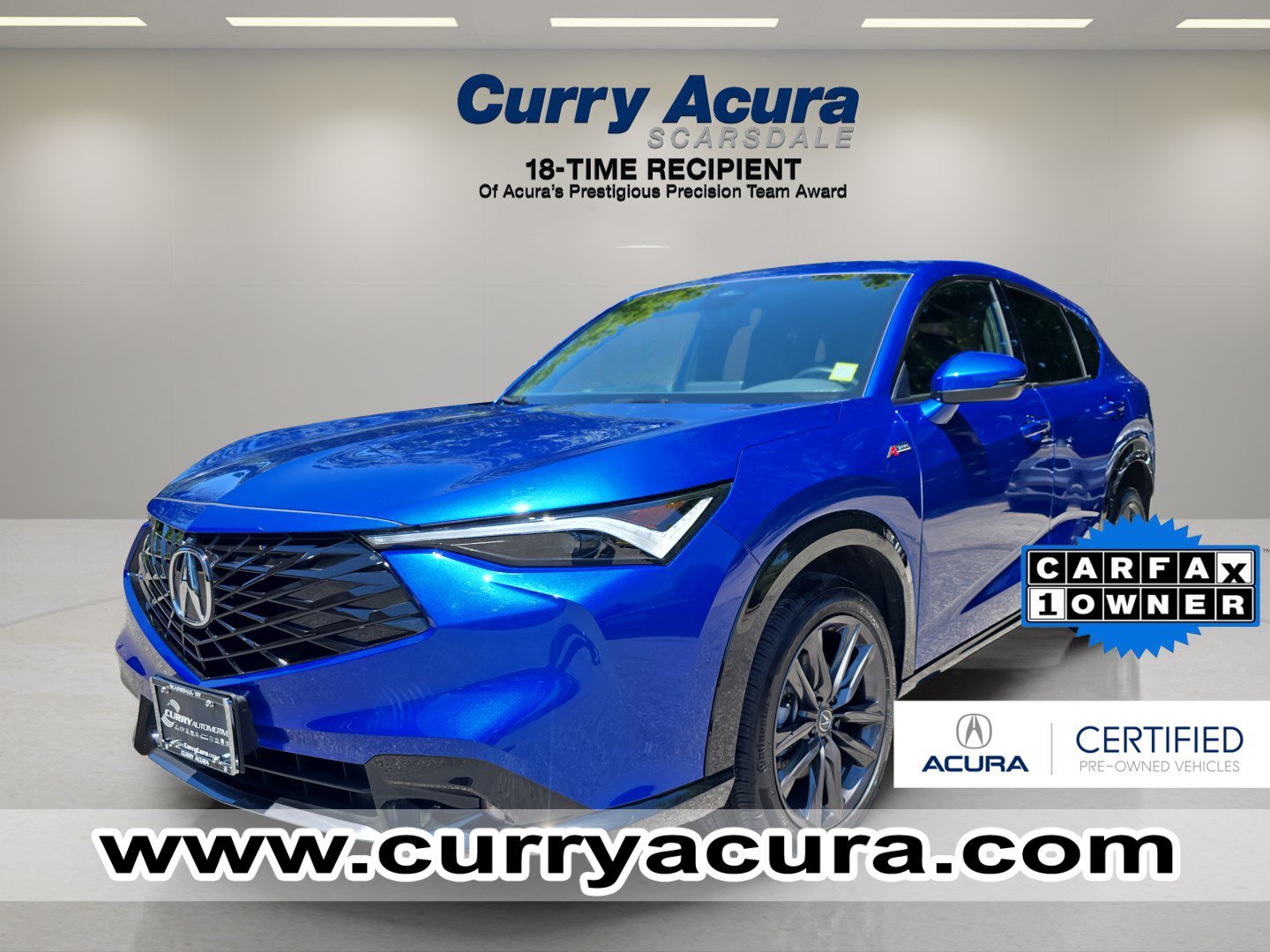 Certified Used 2025 Adriatic Sea Blue Acura AWD w/A-Spec Package image 1