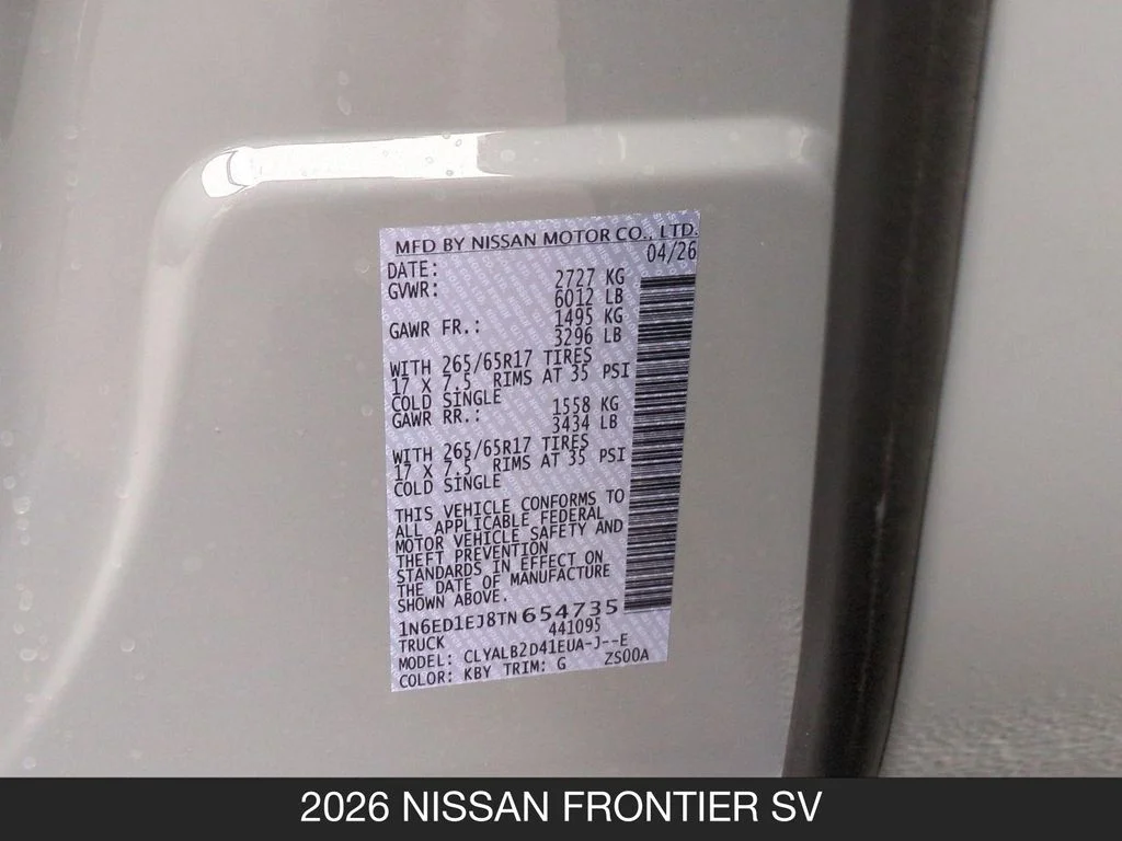 New 2026 Gray Nissan SV image 25