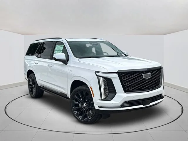 New 2026 Vibrant White Tricoat Cadillac Platinum Sport image 1