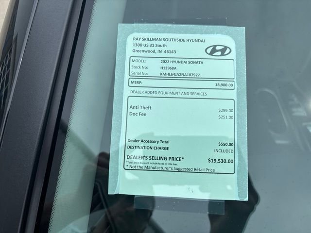 Used 2022 Phantom Black Hyundai SEL image 2