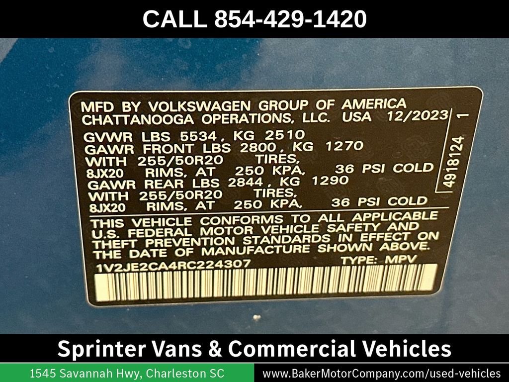 Used 2024 Blue Metallic Volkswagen 2.0T SE w/Technology image 34