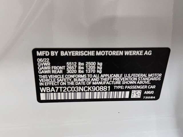 Certified Used 2022 Mineral White Metallic BMW 740i image 19