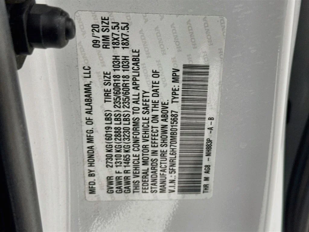 Certified Used 2021 White Honda EX-L image 44