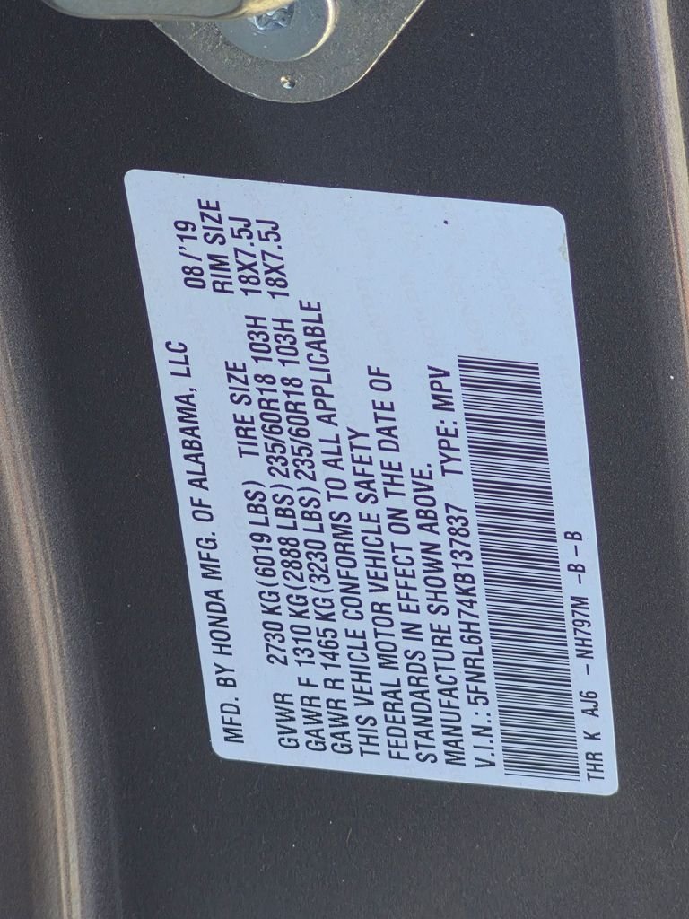 Used 2019 Gray Honda EX-L image 37