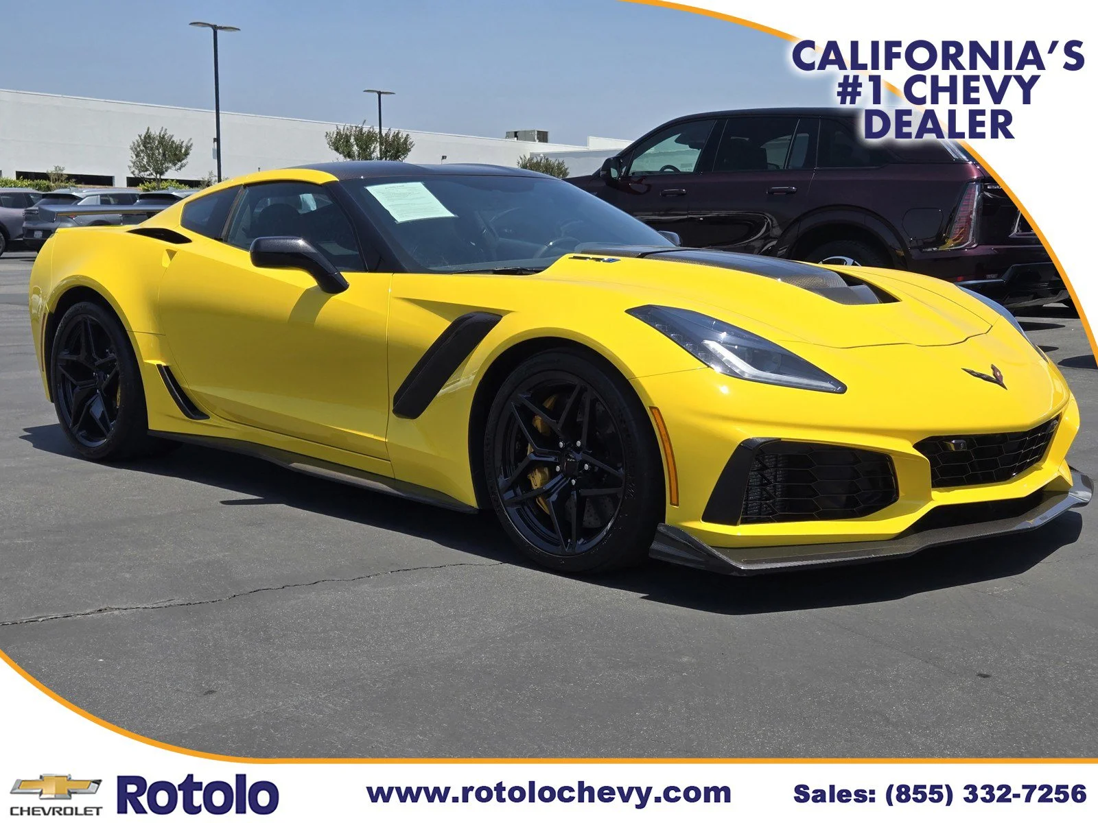 Used 2019 Corvette Racing Yellow Tintcoat Chevrolet ZR1 3ZR image 1