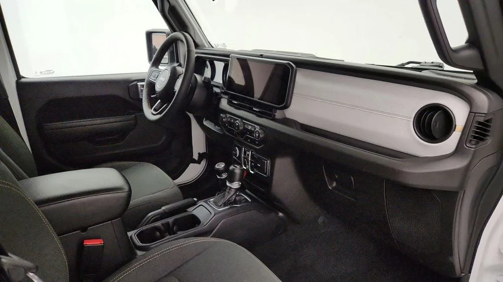 Used 2024 Bright White Clearcoat Jeep Sport S 4x4 w/ Convenience Group & Black Hard Top image 25