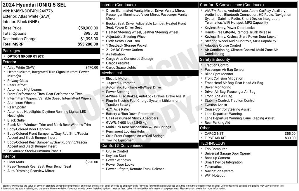 Used 2024 Hyundai IONIQ 5 SEL with VIN KM8KNDDF4RU246776 for sale in Highland Park, IL