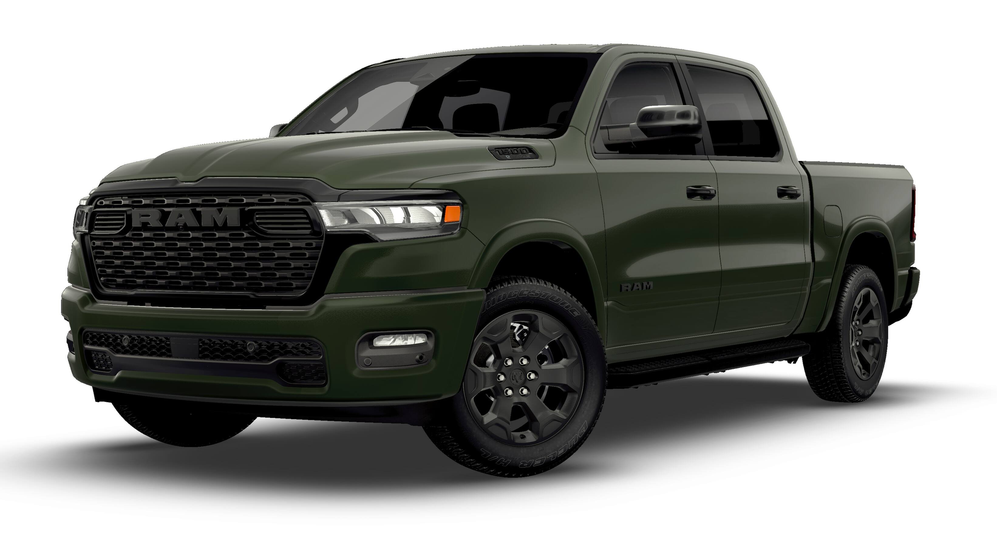 New 2026 Serrano-Green Metallic Exterior Paint RAM Big Horn Crew Cab 5