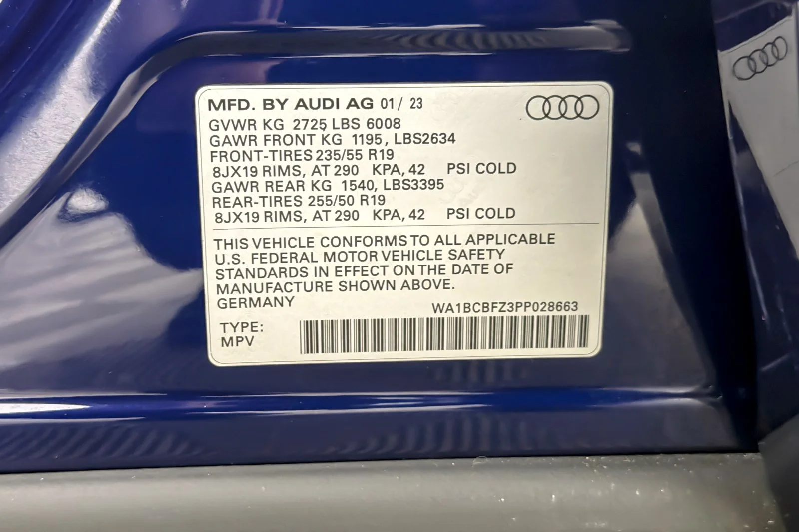 Certified Used 2023 Navarra Blue Metallic Audi Premium Plus 40 RWD image 28