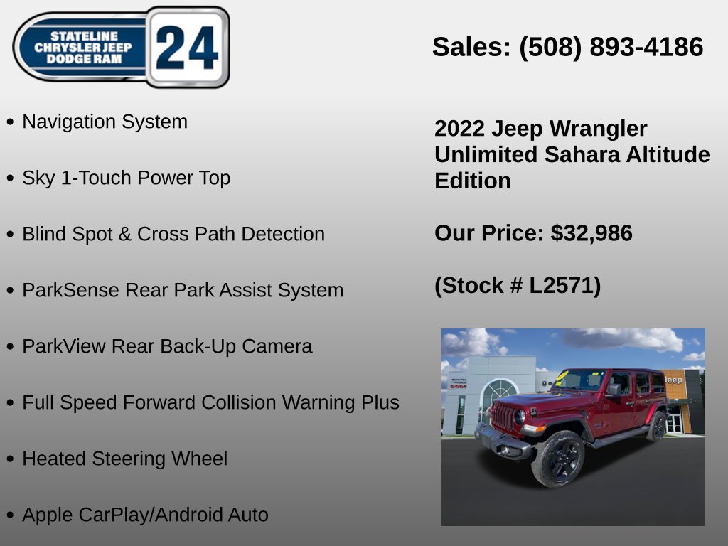 Used 2022  Jeep Unlimited Sahara Altitude image 6