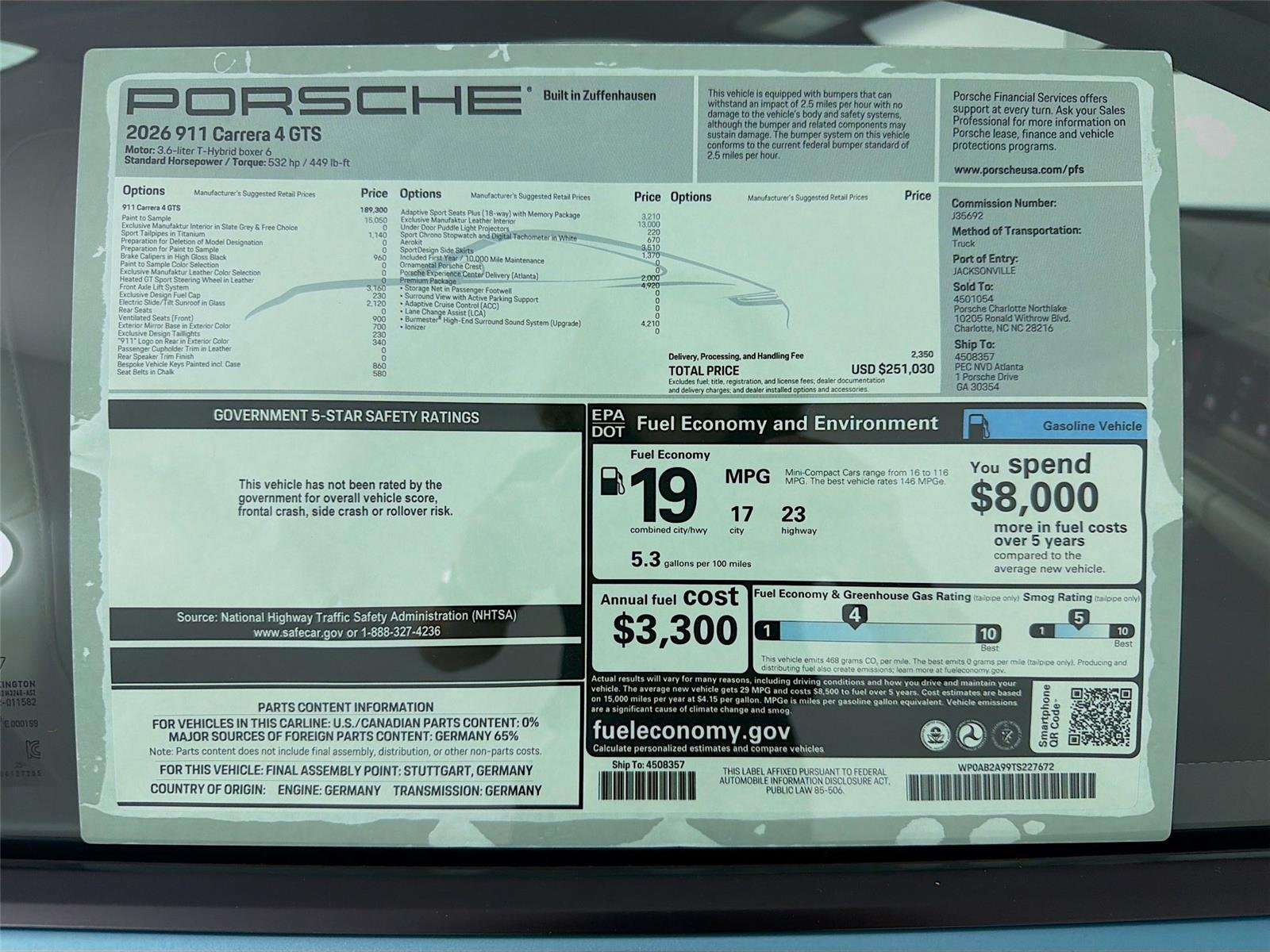 Used 2026 Paint to Sample Porsche Carrera 4 GTS image 29