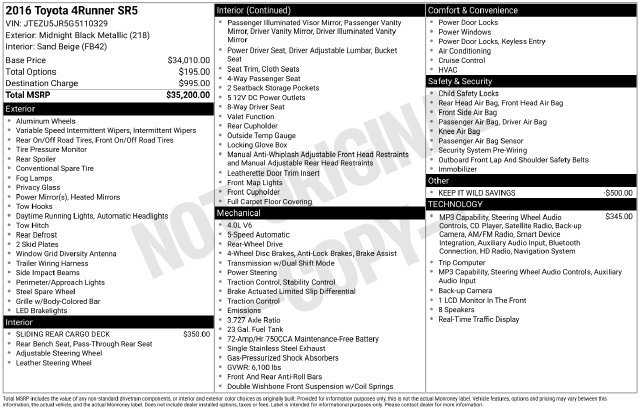 Used 2016 Black Toyota SR5 image 7