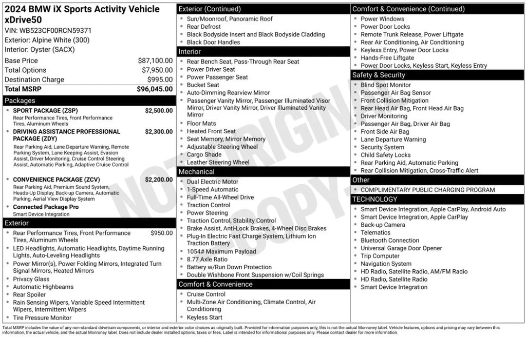 Certified Used 2024 White BMW xDrive50 image 6