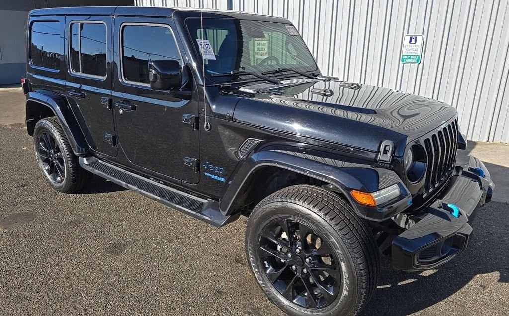 Used 2021 Black Jeep Unlimited Sahara High Altitude 4xe image 3