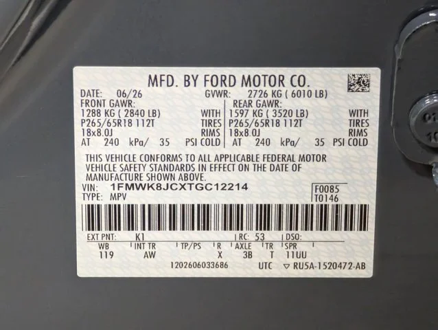 New 2026 Vapor Blue Metallic Ford Tremor® image 55