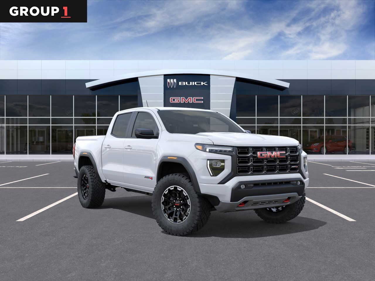Summit White 2026 GMC Canyon AT4 Crew Cab 4WD Pickup Truck Four-Wheel Drive