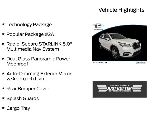 Used 2021 White Subaru Limited image 3