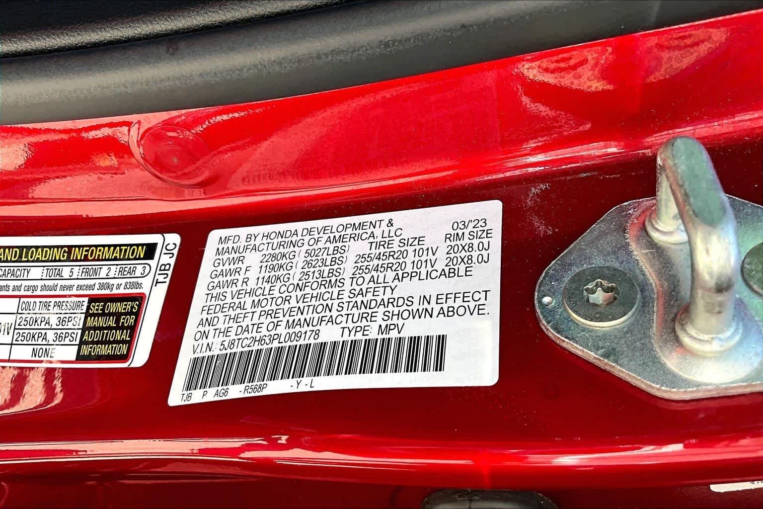 Used 2023 Performance Red Pearl Acura w/A-Spec Package image 35