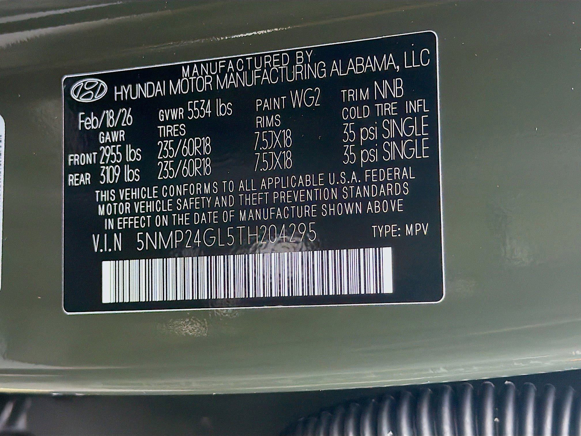 New 2026 Rockwood Green Hyundai SEL FWD image 52