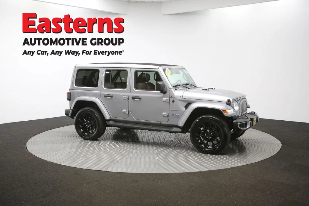 Used 2021 Silver Jeep Unlimited Sahara 4xe image 48