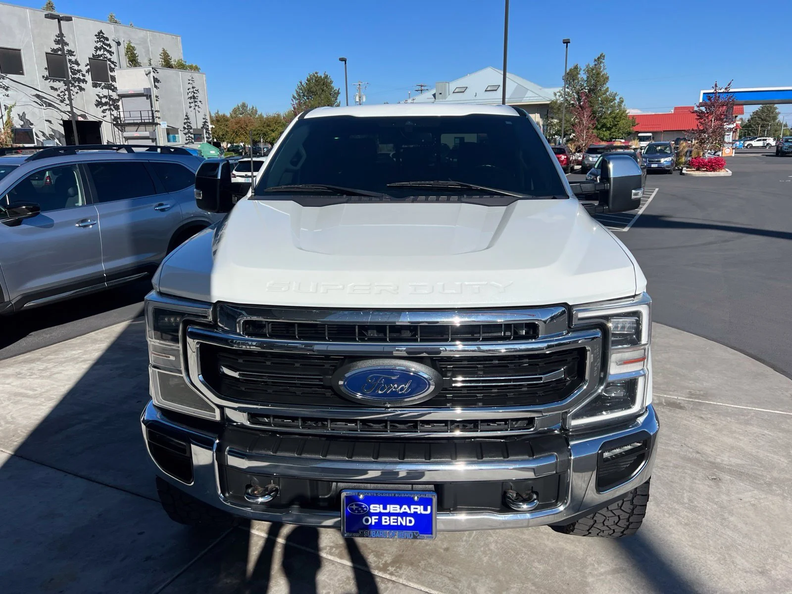 Used 2021 Star White Metallic Tri-Coat Ford Lariat image 2