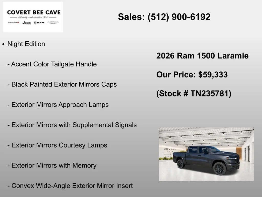 New 2026 Granite Crystal Metallic Clear-Coat Exterior Paint RAM Laramie image 13