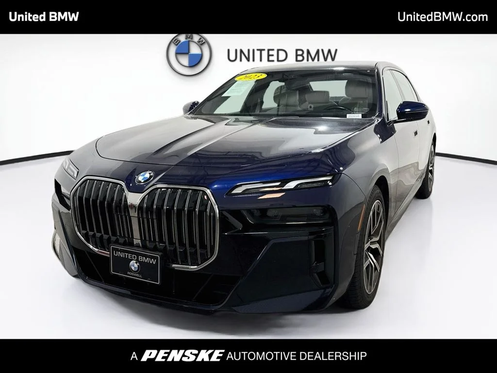 Certified Used 2023 Tanzanite Blue II Metallic BMW 760i xDrive image 1